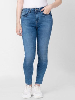 Spykar Women Super Skinny High Rise Blue Jeans