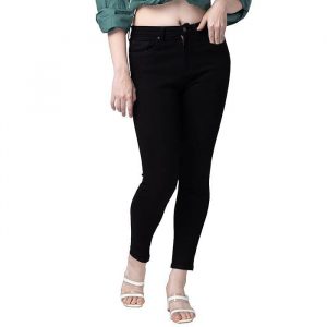 Spykar Women Super Skinny Mid Rise Black Jeans