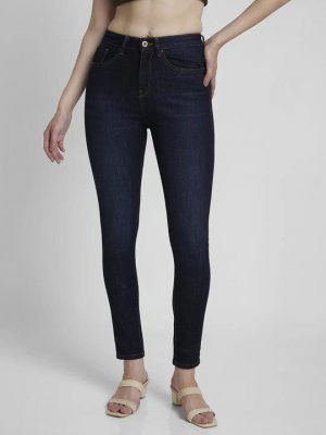 Spykar Women Super Skinny Mid Rise Blue Jeans