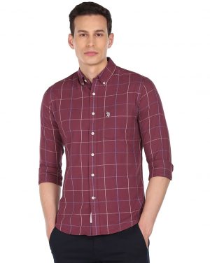 U.S. POLO ASSN.Checked Shirt with Patch Pocket