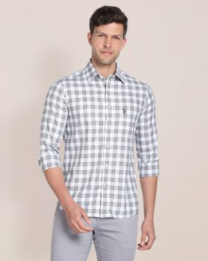U.S. POLO ASSN.Checked Shirt with Placement Logo