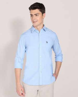 U.S. POLO ASSN.Cut-Away Collar Patched-Pocket Shirt