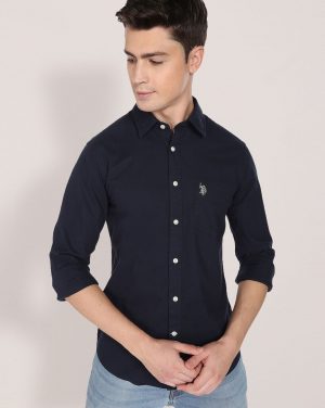 U.S. POLO ASSN.Cut-Away Collar Patched-Pocket Shirt
