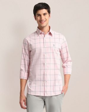 U.S. POLO ASSN. Men Checked Regular Fit Shirt