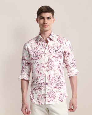 U.S. POLO ASSN. Men Printed Regular Fit Cotton Shirt