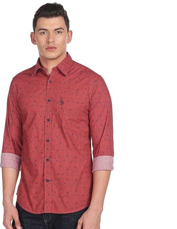 U.S. Polo Assn Men's Floral Fitted Shirt
