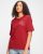 Bewakoof Oversized Women Graphic Print Round Neck Pure Cotton Red T-Shirt
