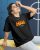 Bewakoof Oversized Women Printed Round Neck Pure Cotton Black T-Shirt