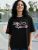 Bewakoof Oversized Women Typography Round Neck Pure Cotton Black T-Shirt