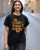 Bewakoof Women Graphic Print Round Neck Pure Cotton Black T-Shirt