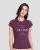 BEWAKOOF Women Printed Round Neck Pure Cotton Purple T-Shirt