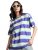 Bewakoof Women’s 100% Cotton Striped Oversized Fit Round Neck T-Shirt