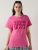 Bewakoof Women Typography Round Neck Pure Cotton Pink T-Shirt