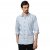Cantabil Men Cotton Checkered Sky Blue Full Sleeve Casual Shirt