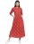 Indibelle Cotton Abstract Print Waist gathere A-line Kurta