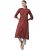 Indibelle Cotton Lurex Maroon Iket Print A-Line Kurta With Trouser