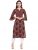 Indibelle Women Coffee Brown Printed Flared Sleeves Kurta