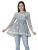 Seva Chikan Hand Embroidered Grey Georgette Lucknowi Chikankari Women’s Short Tunic Top with Slip