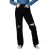 Spykar Women Black Cotton Straight Fit Regular Length Jeans (Bella)