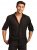 Vastramay Men Men’s Black Georgette Ethnic Shirt