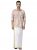 Vastramay Men’s -Base- Muslin Blend Regular Fit Shirt And Mundu_Vasmsh