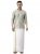 Vastramay Men’s Beige Silk Blend Ethnic Shirt And Mundu