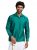Vastramay Men’s Green Silk Blend Ethnic Shirt | Full Sleeves South Indian Traditional Shirt
