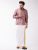 Vastramay Men White & Pink Printed Shirt with Dhoti